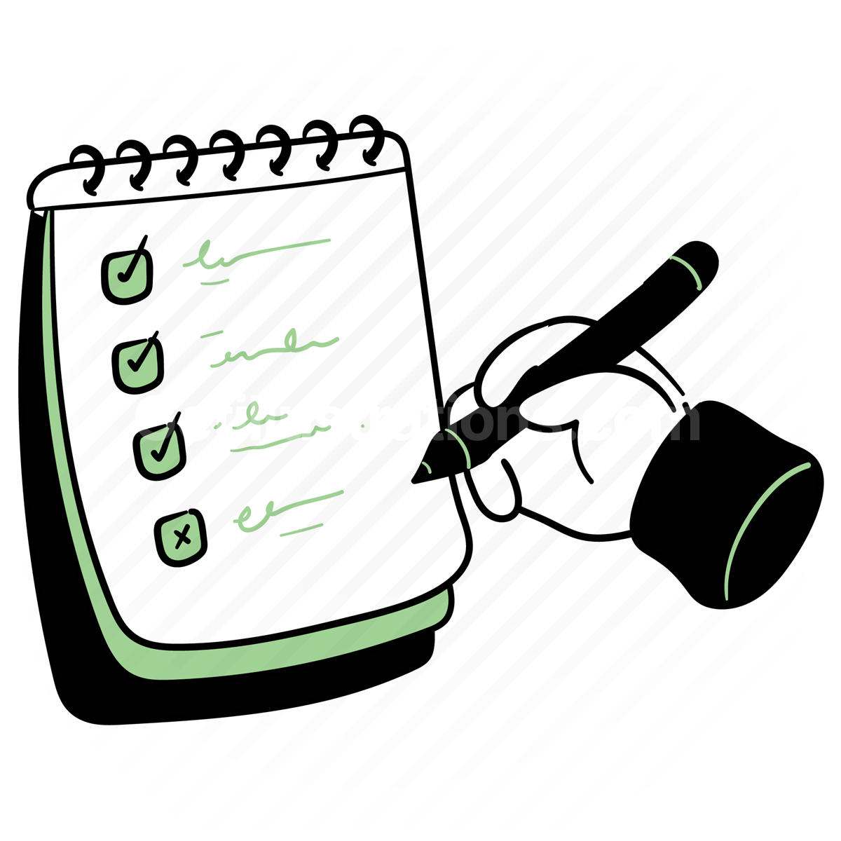checklist, list, document, to do list, tasks, hand gesture